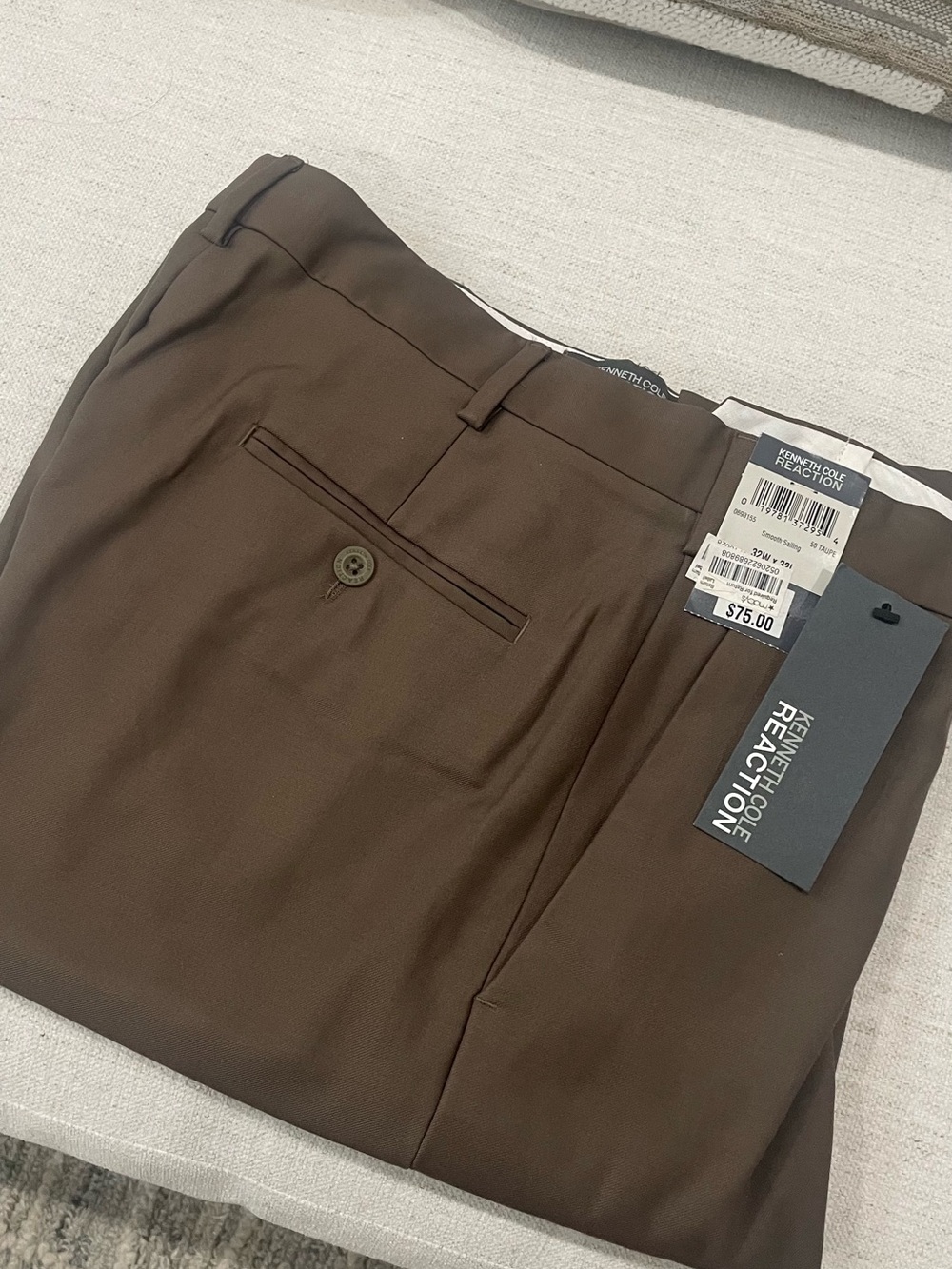 Kenneth Cole Reaction Men's Dark Brown Dress Pants